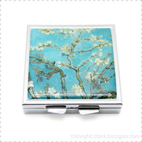 Chinese Factory Travel Gifts Portable Metal Pill Box Plastic Pill Box